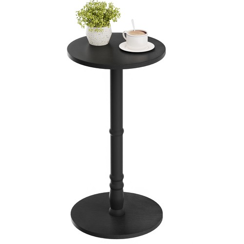 Round side table solid - side,