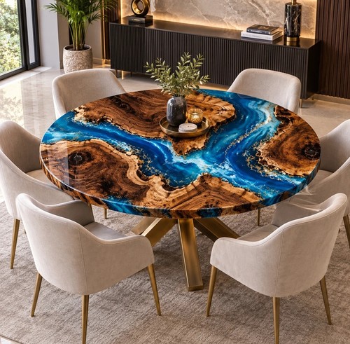 Blue epoxy round - 15",